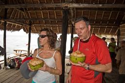 coconut, raja ampat, welcome drink, dive resort, indonesia
