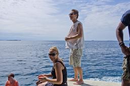 pulau pef, guest arrival, main jetty